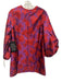 Hyacinth House Size XS Red & Purple Polyester Blend Long puff sleeve Dress Red & Purple / XS