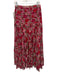 Alexis Size XS Red, Pink, Green Cotton Elastic Waist Floral Tiered Maxi Skirt Red, Pink, Green / XS