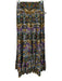 Cleobella Size XS Purple, Green, blue Cotton Elastic Waist Floral Tiered Skirt Purple, Green, blue / XS