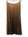 A.L.C. Size 0 Bronze Polyester Pleated Side Slit Maxi Skirt Bronze / 0