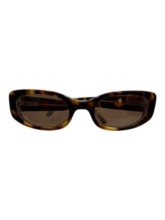 Lu Goldie Mixed Brown Acetate Tinted Lens Tortoise Shell oval Sunglasses Mixed Brown