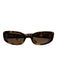 Lu Goldie Mixed Brown Acetate Tinted Lens Tortoise Shell oval Sunglasses Mixed Brown