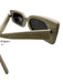 Lu Goldie Pearl White Acetate Tinted Lens Shimmer oval Rectangle Sunglasses Pearl White