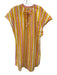 Sunshine Tienda Size XS Yellow, Pink & White Cotton Striped Cap Sleeve Dress Yellow, Pink & White / XS