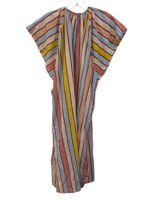 Sunshine Tienda Size XS Pink, Red & Multi Cotton Striped Side Slits Dress Pink, Red & Multi / XS