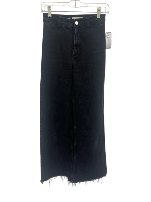 MNG Size 2 Charcoal Black Cotton Blend Denim High Waist Button & Zip Fly Jeans Charcoal Black / 2