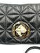 Kate Spade Black & Gold Tone Leather Quilted Flap Top Turnlock Crossbody Bag Black & Gold Tone