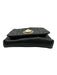 Kate Spade Black & Gold Tone Leather Quilted Flap Top Turnlock Crossbody Bag Black & Gold Tone