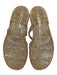 Tuckernuck Shoe Size 6/7 Gold Tone Synthetic Upper Jelly Glitter Mule Sandals Gold Tone / 6/7