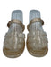 Tuckernuck Shoe Size 6/7 Gold Tone Synthetic Upper Jelly Glitter Mule Sandals Gold Tone / 6/7