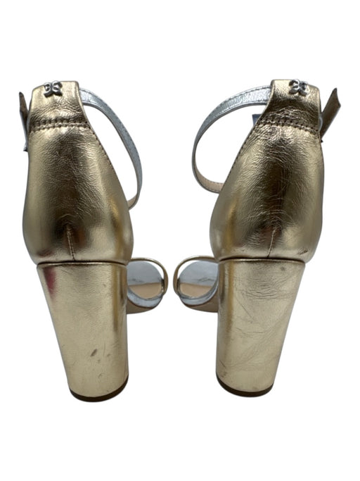 Sam Edelman Shoe Size 6.5 Gold & Silver Tone Leather Upper Metallic Sandals Gold & Silver Tone / 6.5