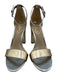 Sam Edelman Shoe Size 6.5 Gold & Silver Tone Leather Upper Metallic Sandals Gold & Silver Tone / 6.5