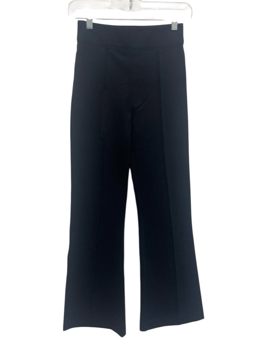 Spanx Size XS Black Viscose Blend Elastic Waistband Pintuck Pleats Flare Pants Black / XS