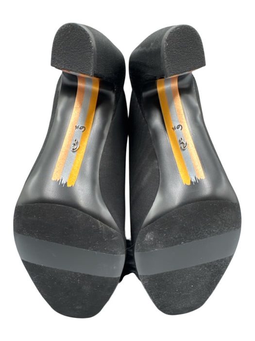 Sam Edelman Shoe Size 6.5 Black textile upper Grosgrain Feather Puff Mules Black / 6.5