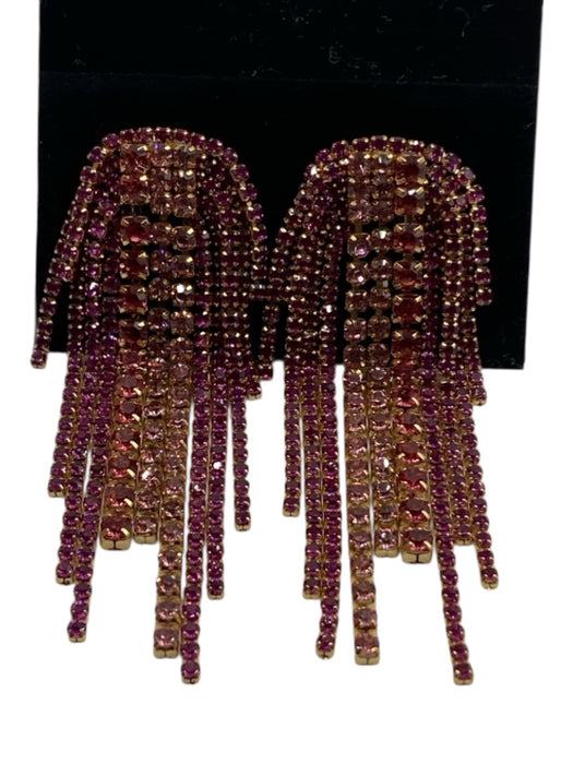 Kate Spade Mixed Pinks Crystal Post Back Fringe Earrings Mixed Pinks