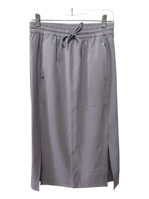 Athleta Size XS Gray Polyester Blend Elastic Drawstring Paneled Side Slit Skirt Gray / XS