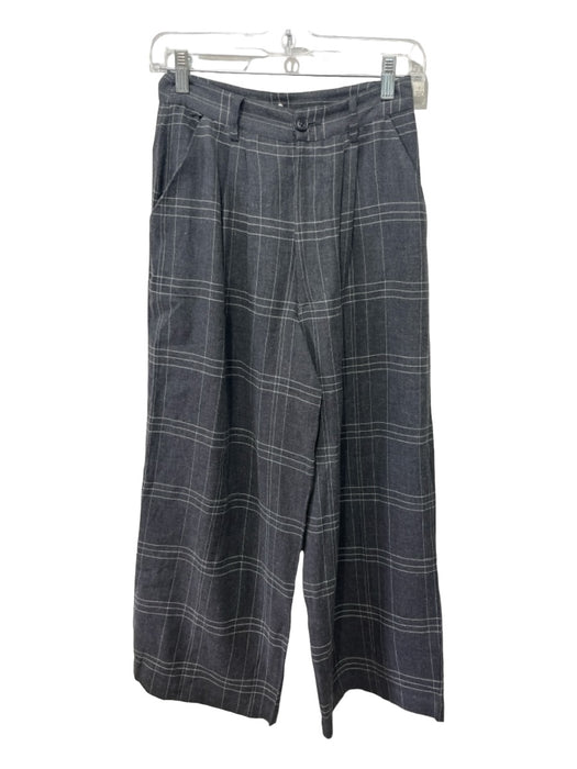 Mille Resort & Travel Size XS Gray Polyester Blend High Rise Windowpane Pants Gray / XS