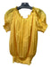 Diane Von Furstenberg Size 2 Yellow Polyester Elastic Trim Ruffle Neckline Top Yellow / 2