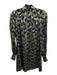 Milly Size 0 Black & Gold Silk Blend Metallic Thread Long Sleeve Cutout Dress Black & Gold / 0