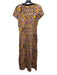 La Double J Size XS Pink, Yellow, Multi Cotton Short Sleeve Mixed Floral Dress Pink, Yellow, Multi / XS