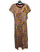 La Double J Size XS Pink, Yellow, Multi Cotton Short Sleeve Mixed Floral Dress Pink, Yellow, Multi / XS