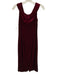Theia Size 2 Red Polyester Blend Velvet Off Shoulder Sleeveless Back Zip Dress Red / 2