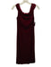 Theia Size 2 Red Polyester Blend Velvet Off Shoulder Sleeveless Back Zip Dress Red / 2