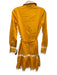 Cynthia Rowley Size XS Marigold Yellow & White Cotton Long Sleeve Collared Dress Marigold Yellow & White / XS