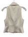 Meshki Size S Cream White Polyester Blend Button Front Sleeveless V Neck Vest Cream White / S