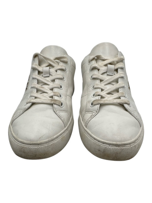 Tory Burch Shoe Size 7.5 White Leather Upper Gold Tone Logo Detail Sneakers White / 7.5
