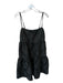 J. Crew Size 10 Black Polyester Spaghetti Strap Jaquard Baby Doll Dress Black / 10