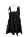 The Shirt Size M Black Polyester Blend Velvet Detail Baby Doll Dress Black / M