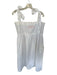 Juliet Dunn Size 3 White Cotton Stitch Detail Button Down Tie Shoulders Dress White / 3