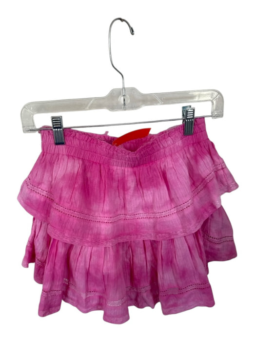 Loveshackfancy Size XS Hot pink Cotton ruffles Lace Detail Mini Skirt Hot pink / XS
