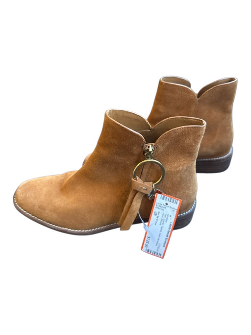 See By Chloe Shoe Size 38 Tan Suede Tassel Gold Hardware Heel Booties Tan / 38