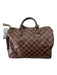 Louis Vuitton Brown Coated Canvas Damier Top Zip Double Top Handle Speedy Bag Brown / M