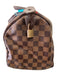 Louis Vuitton Brown Coated Canvas Damier Top Zip Double Top Handle Speedy Bag Brown / M