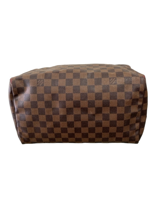 Louis Vuitton Brown Coated Canvas Damier Top Zip Double Top Handle Speedy Bag Brown / M