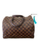 Louis Vuitton Brown Coated Canvas Damier Top Zip Double Top Handle Speedy Bag Brown / M