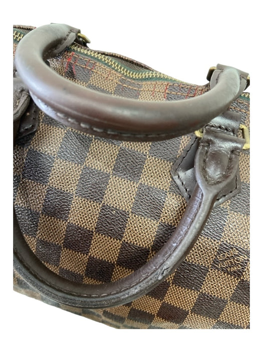 Louis Vuitton Brown Coated Canvas Damier Top Zip Double Top Handle Speedy Bag Brown / M