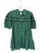 Maeve Size M Green & Purple Rayon & Cotton Collar Button Up Puff Sleeve Dress Green & Purple / M