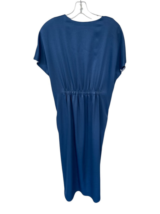 Nata Jamson Size 4 Blue V Neck Sleeveless Belt Scrunched Dress Blue / 4