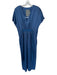 Nata Jamson Size 4 Blue V Neck Sleeveless Belt Scrunched Dress Blue / 4
