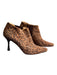 Isaac Mizrahi Shoe Size 11 Tan & Brown Print Suede Leopard Ankle Heel Booties Tan & Brown Print / 11