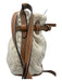 Polo Ralph Lauren White & Brown Leather Cable Knit bucket Crossbody Bag White & Brown / S