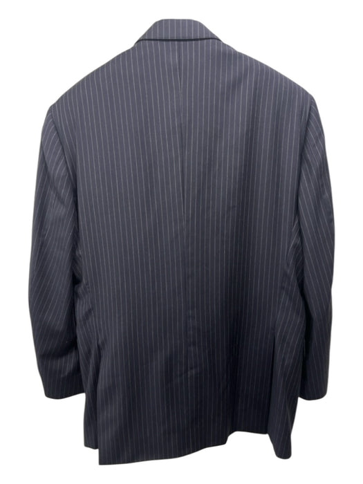 Miller Brothers Blue & Gray Wool Striped 2 Button Men's Suit Blue & Gray / 44r