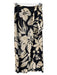 MNG Size S Black & Tan Viscose Maxi Faux Wrap Floral Back Zip Skirt Black & Tan / S