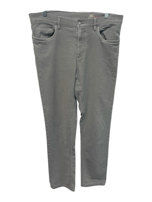 Faherty Size 33 Gray Cotton Solid Zip Fly Men's Pants Gray / 33