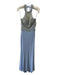 Camille Size 0 Pale Blue Polyester High Neck Beaded & Sequined Sleeveless Gown Pale Blue / 0