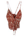 Ulla Johnson Size 6 Orange & White Cotton Spaghetti Strap Floral Pleated Top Orange & White / 6